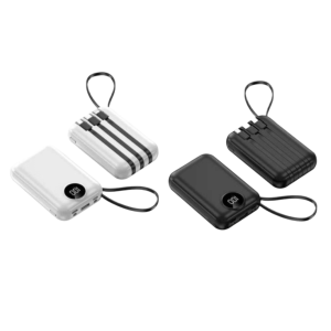 SMALL BUILT IN CABLE ROUND DISPLAY POWERBANK